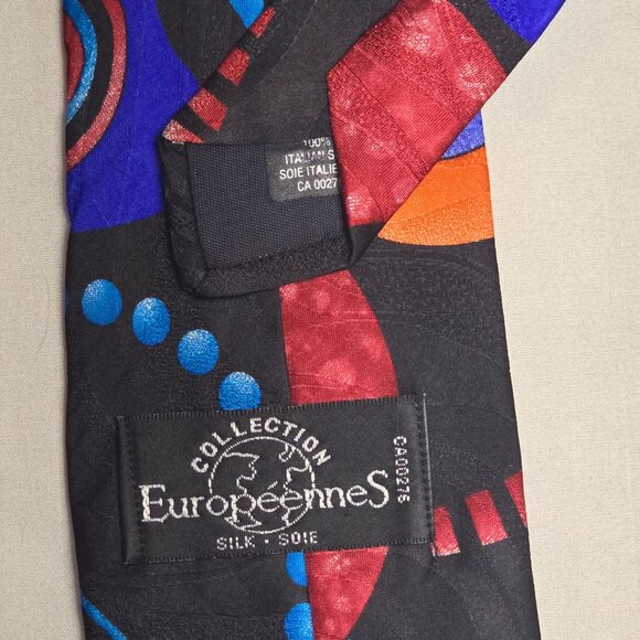 Vintage Collection Europeennes Tie – Made in Italy – 100% Silk - Picture 4 of 4